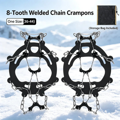 Lightweight Ice Cleats for Shoes Boots, Anti-Slip Snow Traction Grips One Size for Men Women Winter Outdoor