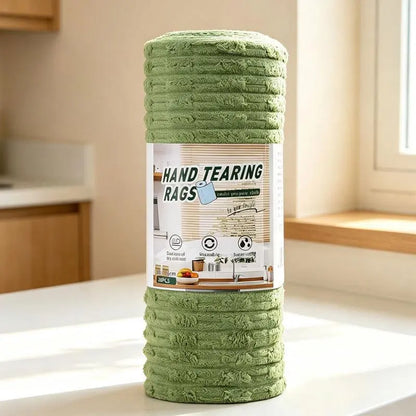 Tear-off Microfiber Cleaning Cloth Roll, Lint-Free Absorbent Kitchen Cleaning Rag