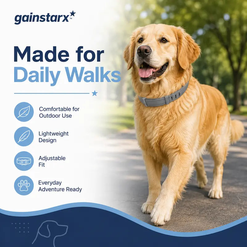 Gainstarx Adjustable Fresh Scent Dog Collar Lightweight Comfort Collar for Large Dogs Daily Outdoor Walks