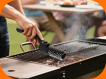 Drayvorx Cepillo Eléctrico Inalámbrico 2 en 1 para Parrilla y Limpiador Rotatorio, Limpiador de Grasa para Barbacoa de 3 Velocidades