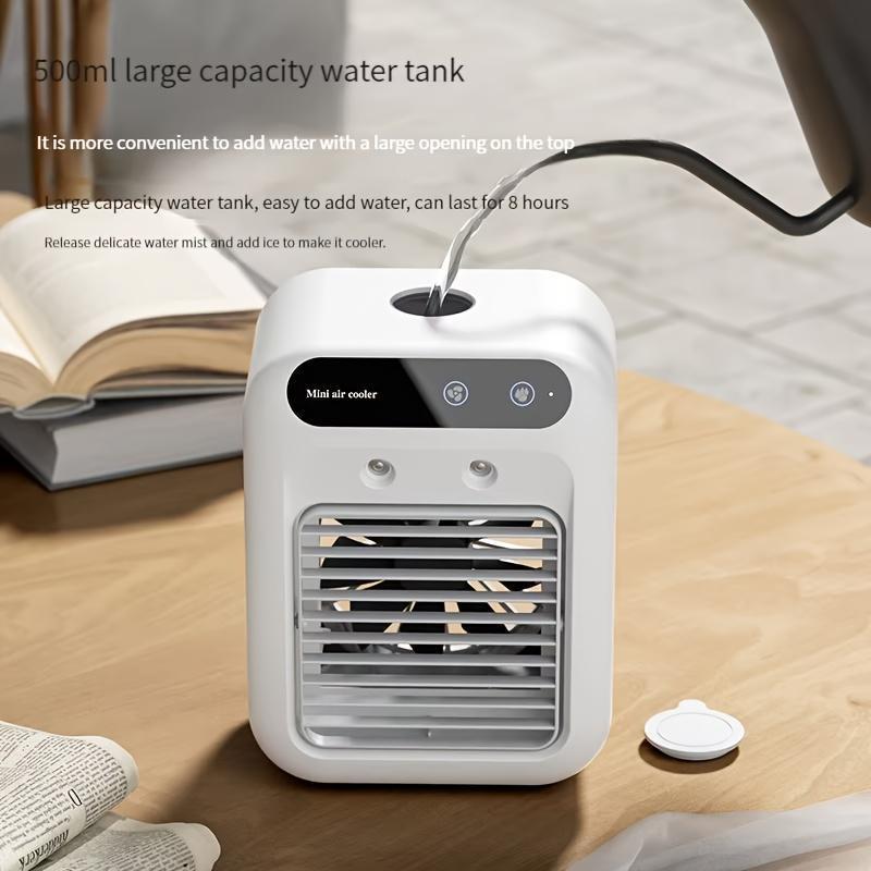 Rechargeable Mini Air Conditioner Portable Water Cooling Fan Humidifier Purifier Desktop Air Cooler