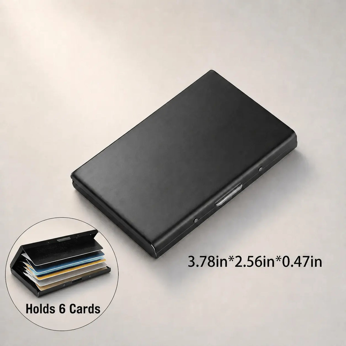 RFID Blocking Stainless Steel Card Holder, Slim Secure ID & Credit Card Protector for Travel Business