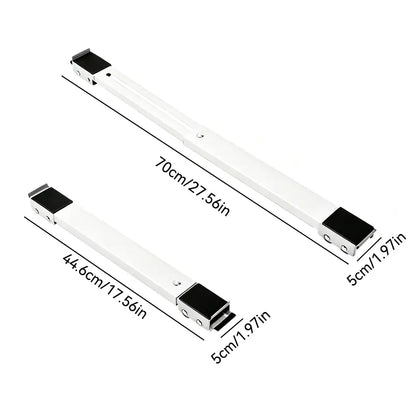 2-Pack Extendable Metal Appliance Moving Dolly, Lockable Wheels Low Profile Stand for Washer Dryer Fridge