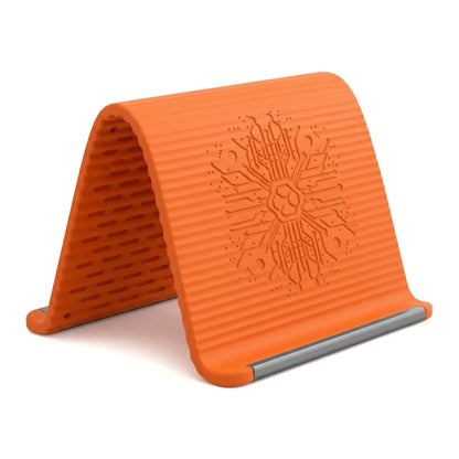 Soporte flexible de silicona y aluminio para teléfono, montura universal plegable antideslizante y flexible para uso en el hogar, la oficina, viajes, tablets y laptops