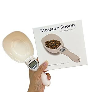 Electronic Measuring Spoon Scale, Digital Kitchen Weight Spoon for Cooking Baking & Pet Feeding
