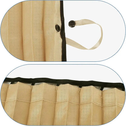 4Pcs Beige Magnetic Car Window Sun Shades, Privacy UV Protection Car Curtain, Cooling Car Accessory for Baby Sleep