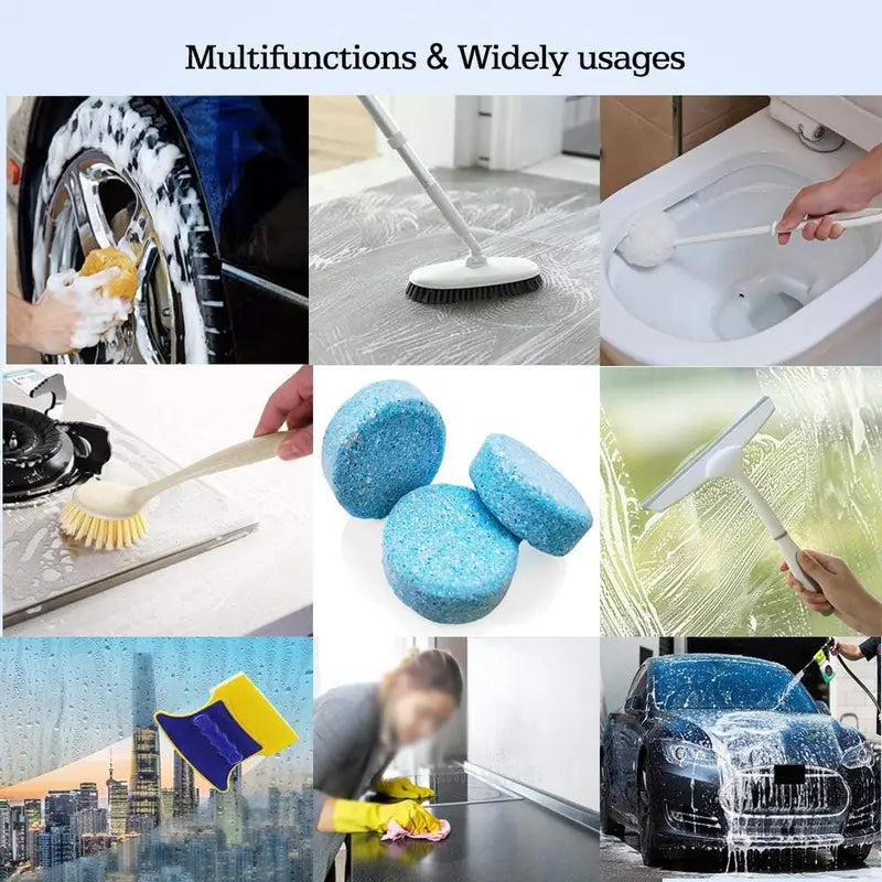 50 Pcs Windshield Washer Fluid Concentrate Tablets, Makes 52.5 Gallons Total, Car Wiper Fluid Solid Tablets