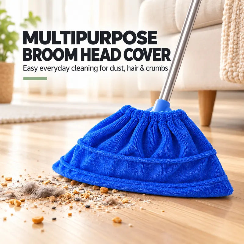 Multifunctional Lazy Broom Head Cover, Soft Bristle Cloth for Sweeping, Water & Hair Cleaning