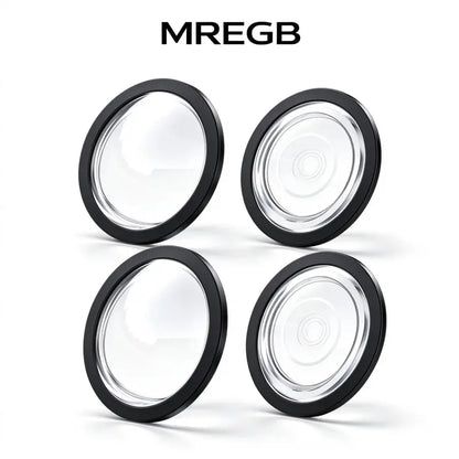 MREGB Mirror-Shape 360 Car Rearview Camera Lens Cover, Weatherproof Anti-Scratch Protector