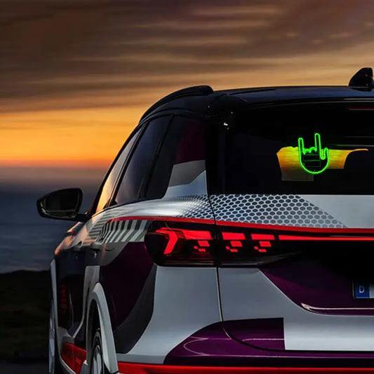 DIBMS Car Gesture LED Light 1Pc, Rechargeable Remote Triple Mode Fun Finger Light for Car Truck