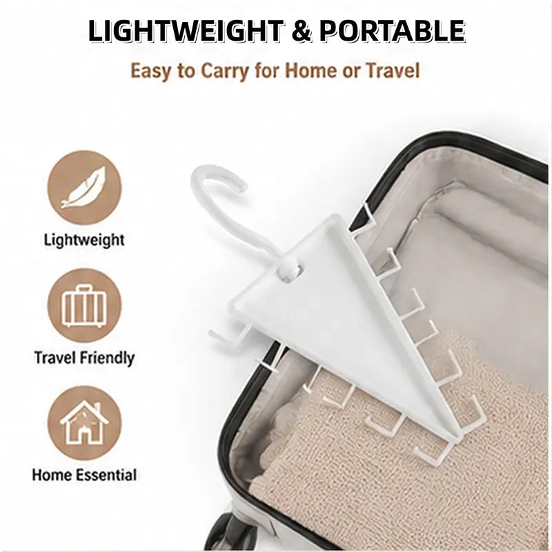 V-Shaped Rotatable Closet Hanger, 12 Hooks Space Saving Clothes Storage Rack