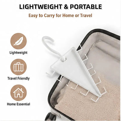 V-Shaped Rotatable Closet Hanger, 12 Hooks Space Saving Clothes Storage Rack