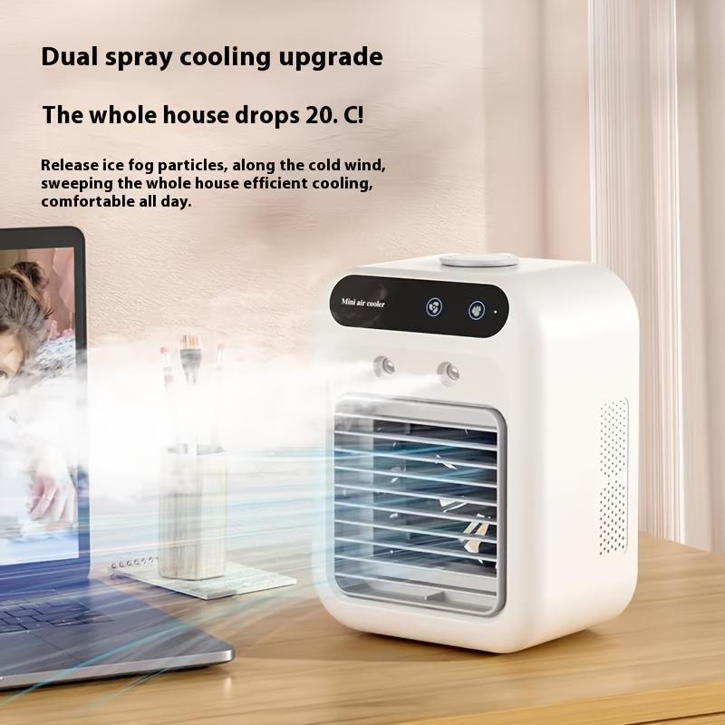 Rechargeable Mini Air Conditioner Portable Water Cooling Fan Humidifier Purifier Desktop Air Cooler