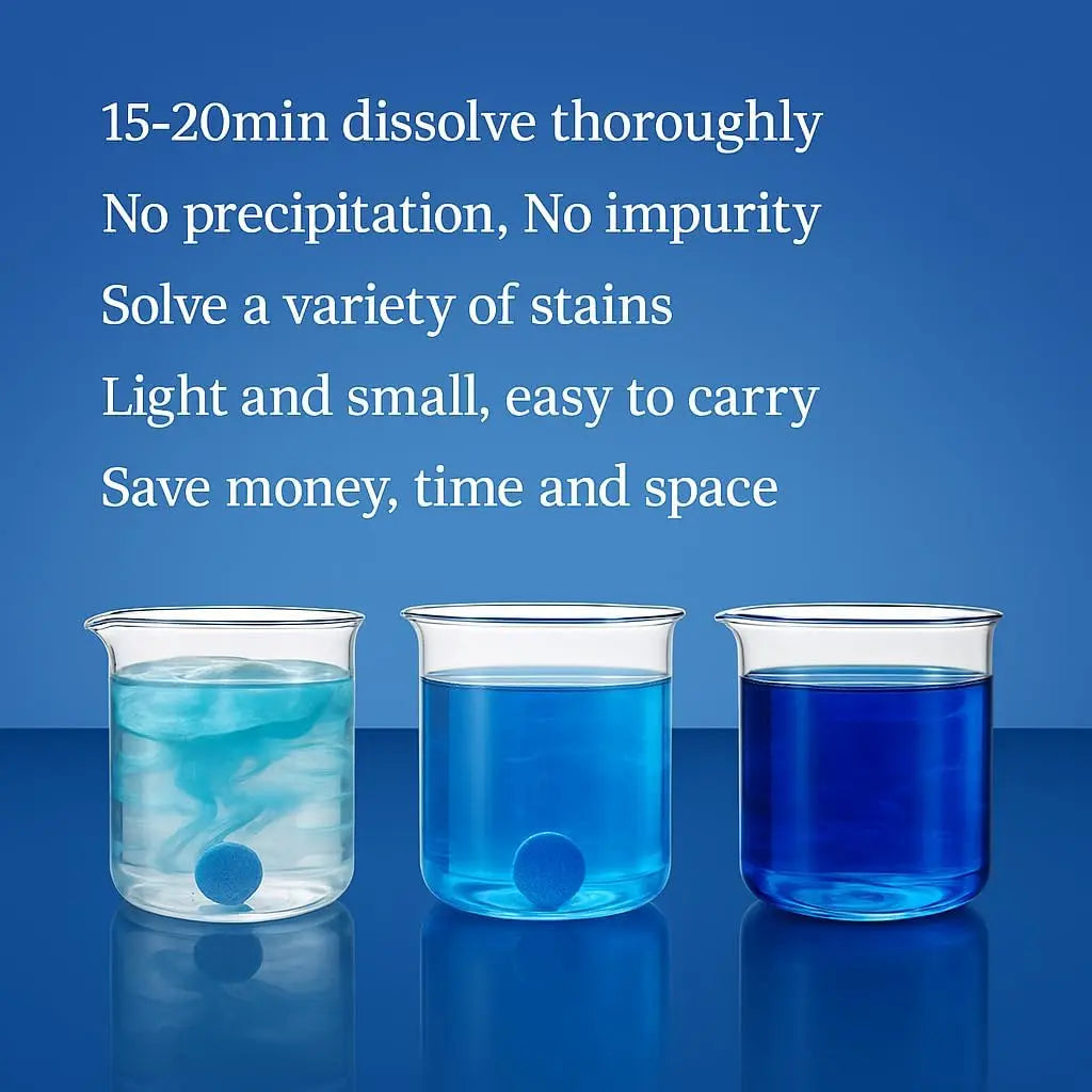 50 Pcs Windshield Washer Fluid Concentrate Tablets, Makes 52.5 Gallons Total, Car Wiper Fluid Solid Tablets