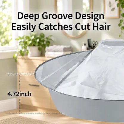 Portable Waterproof Hair Cutting Cape - Reusable Barber Bib Hair Catcher Apron for Household & Salon Use