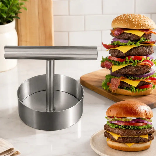 Stainless Steel Burger Press 1Pc Nonstick Patty Maker Heavy Duty Meat Smasher