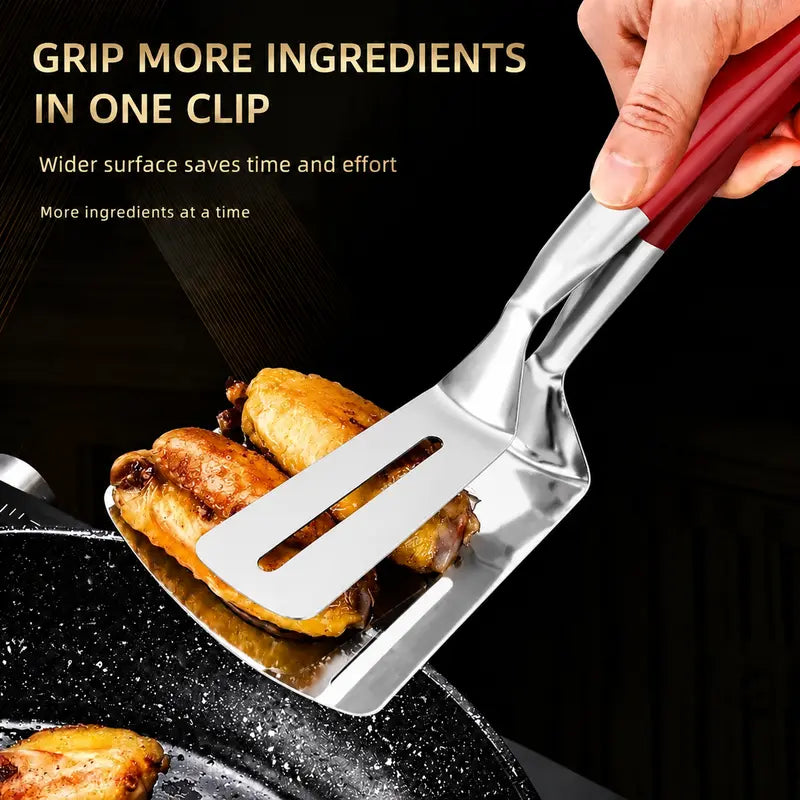 Stainless Steel Steak Spatula Clamp for Kitchen