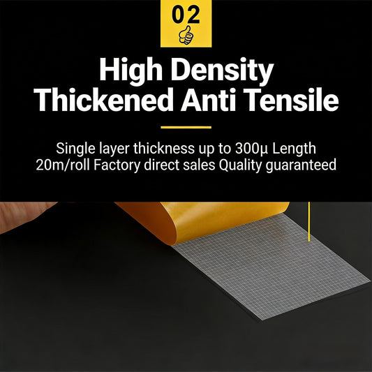Heavy-Duty Double-Sided Duct Tape, Strong Adhesive, Waterproof, Removable, No Residue, Ideal for Carpet, Wallpaper, Home Use