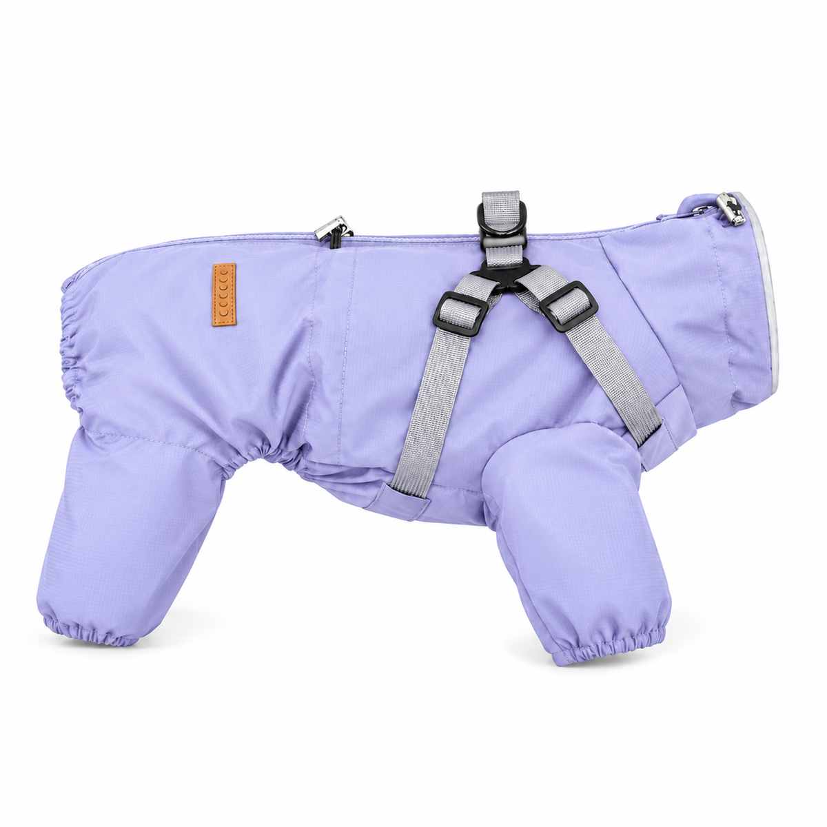 4-Leg Dog Raincoat with Built-In Harness, Adjustable Neck & Waist and Easy Back Zipper –  Dog Coat  for Small, Medium & Large Dogs