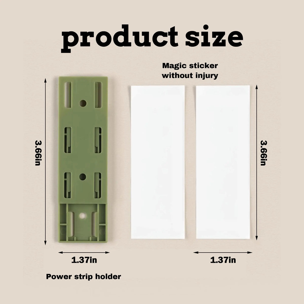 10Pcs Self‑Adhesive Punch‑Free Power Strip Wall Holder with Cable Clips for Router Remote Control