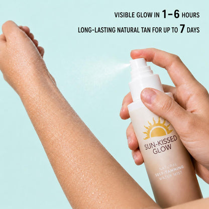 【Summer Wins】GRODOM Organic Colorless Self Tanning Mist, Vegan Streak‑Free Sunless Tanner for Body Face Hands, No Fake Tan Smell for All Skin Types