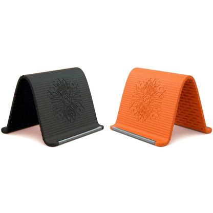 Soporte flexible de silicona y aluminio para teléfono, montura universal plegable antideslizante y flexible para uso en el hogar, la oficina, viajes, tablets y laptops