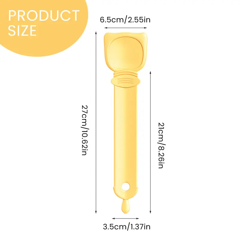 2Pcs Cute Cat Head Cat Strip Feeder Spoons, Squeeze Cat Treat Food Dispenser for Wet Food, Pet Cat Supplies