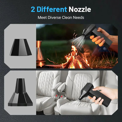 Mini Turbo Jet Handheld Blower, 130000 RPM High Speed 52m/s Wind, USB‑C Fast Charging Lightweight Multi‑Scene Use