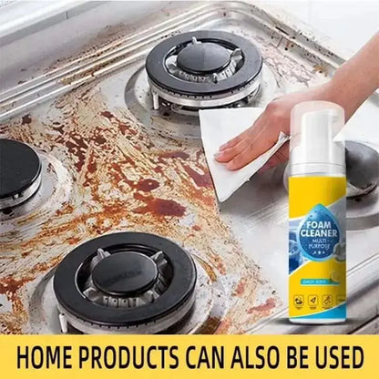 4-in-1 Multi Enzyme Foam Cleaner All Purpose Heavy Duty Stain Remover for Home, Car & Sofa