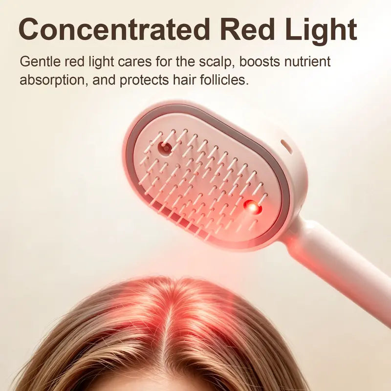 【Not straightened】Electric Spray Air Cushion Massage Comb, Self-Cleaning Anti-Tangle Hair Brush