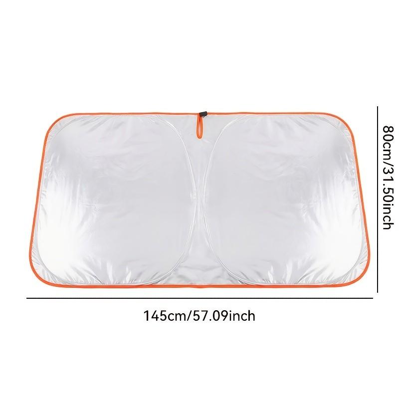 Portable Car Windshield Sunshade, Fabric Heat‑Insulating Sun Visor for Sedan SUV Truck, Summer Travel Camping Car Sun Cover