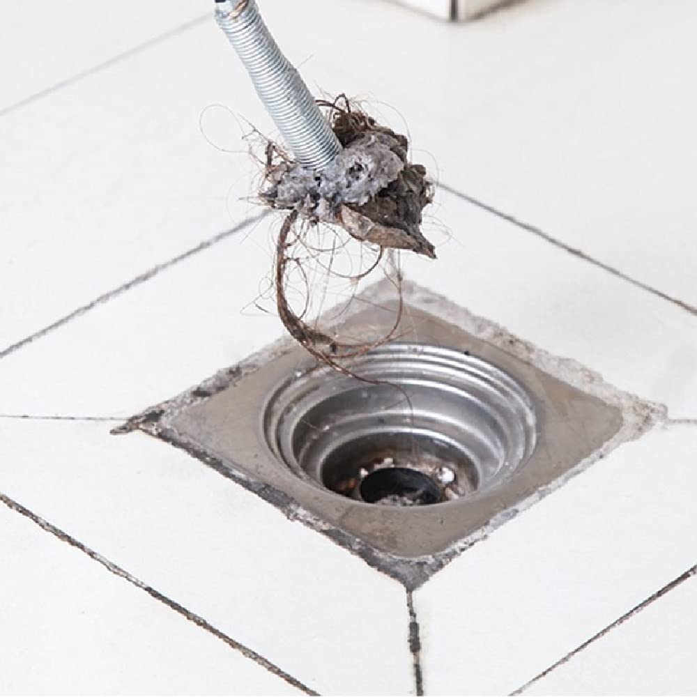 Herramienta de agarre flexible de 78.74" con 4 garras, para recoger basura en desagües de fregaderos y retretes