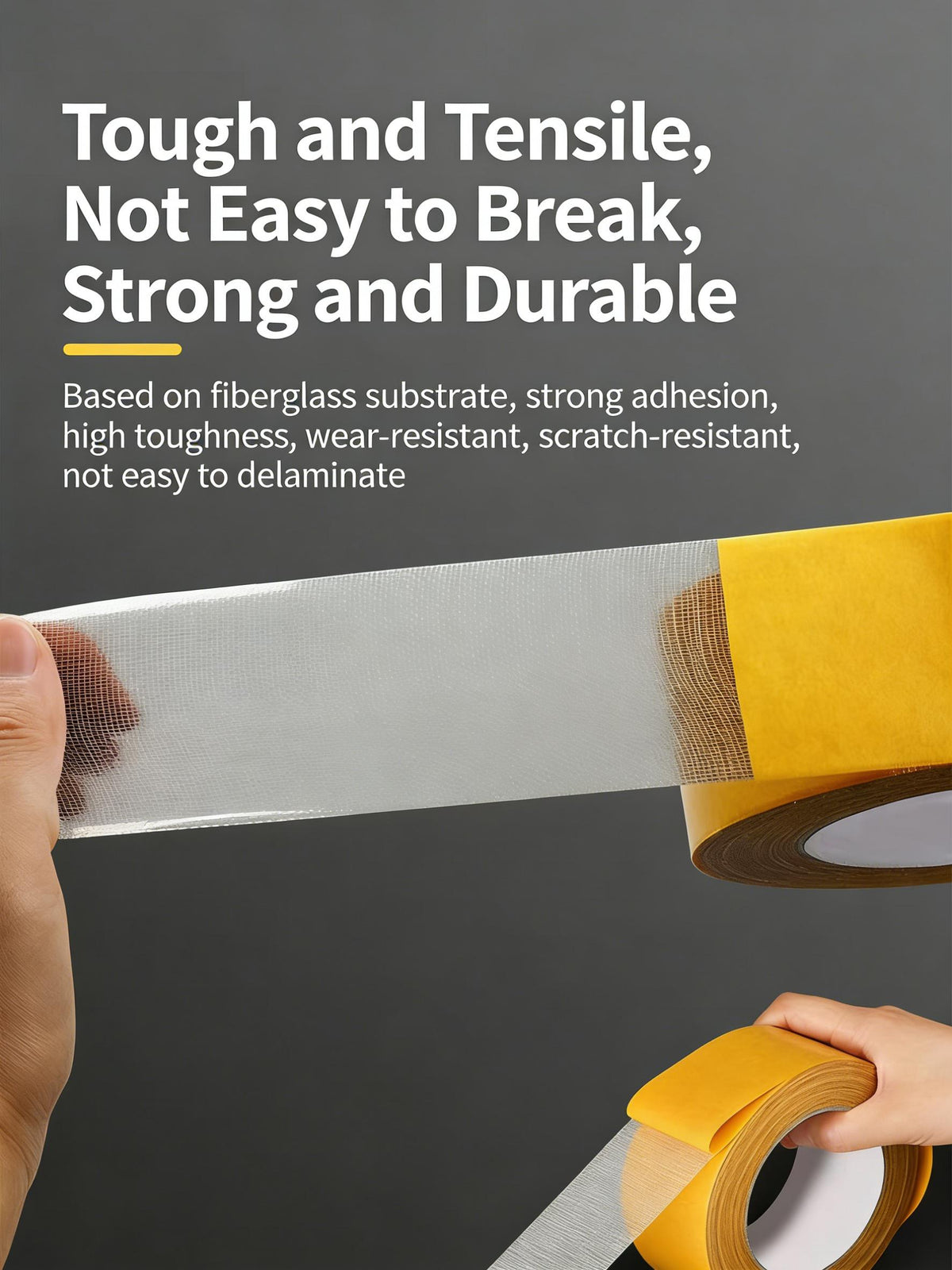 Heavy-Duty Double-Sided Duct Tape, Strong Adhesive, Waterproof, Removable, No Residue, Ideal for Carpet, Wallpaper, Home Use