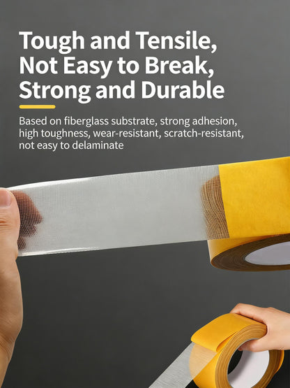 Heavy-Duty Double-Sided Duct Tape, Strong Adhesive, Waterproof, Removable, No Residue, Ideal for Carpet, Wallpaper, Home Use
