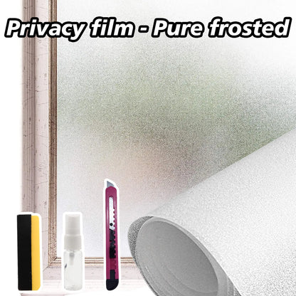 Removable Static Cling Window Privacy Film, UV Sun Blocking Reflective Mirror Window Tint 19in × 78in