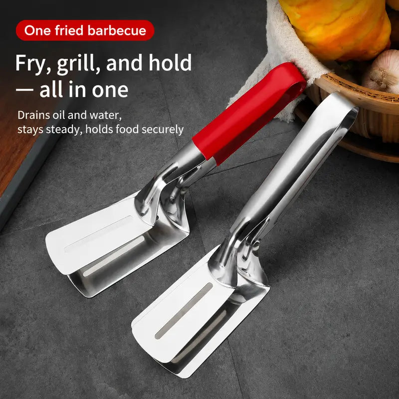 Stainless Steel Steak Spatula Clamp for Kitchen