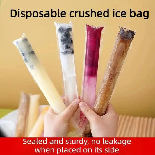 100pcs Disposable Long Popsicle Bags Food Grade Homemade Ice Cream Jelly Bags