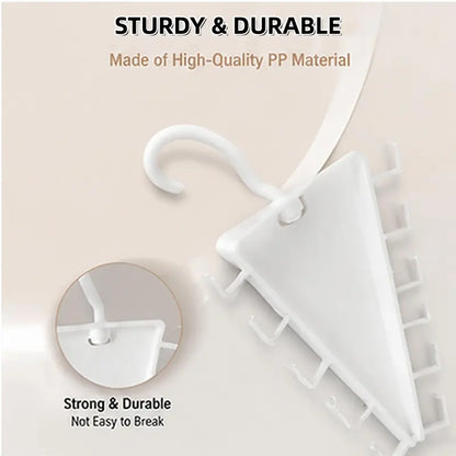 V-Shaped Rotatable Closet Hanger, 12 Hooks Space Saving Clothes Storage Rack
