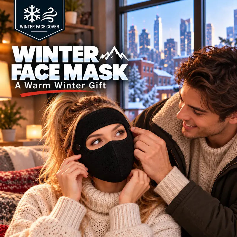 Winter Thermal Fleece Full Face Mask with Detachable Goggles, Windproof for Cycling Skiing Motorcycle