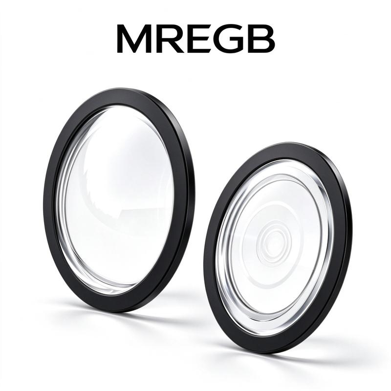 MREGB Mirror-Shape 360 Car Rearview Camera Lens Cover, Weatherproof Anti-Scratch Protector