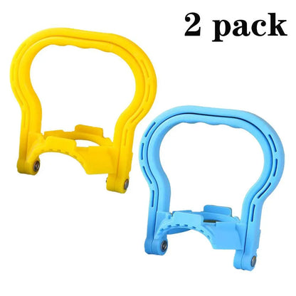 2 Pack 5 Gallon Water Jug Handle Lifter, Non-Slip Ergonomic Water Bottle Carrier Blue & Yellow