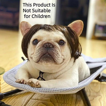 Pet Short Hair Wig Headband Cute Funny Costume Accessory for Dogs Cats Valentine Gift