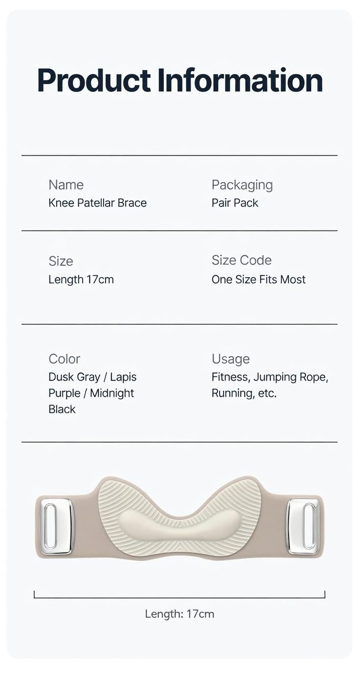 HYPICHOR Adjustable Silicone Knee Patellar Strap Sports Pain Relief Buy One Get One Free