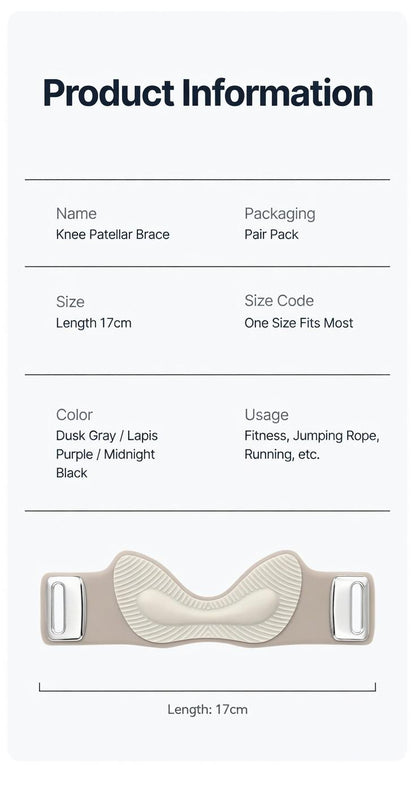 HYPICHOR Adjustable Silicone Knee Patellar Strap Sports Pain Relief Buy One Get One Free