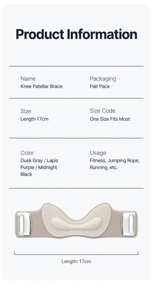 HYPICHOR Adjustable Silicone Knee Patellar Strap Sports Pain Relief Buy One Get One Free