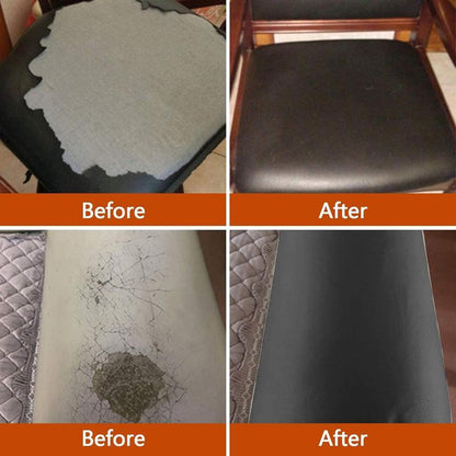 20×54 Inch Self‑Adhesive Leather Repair Sticker, Cuttable Waterproof PVC Leatherette Patch for Sofa Couch Car Seat