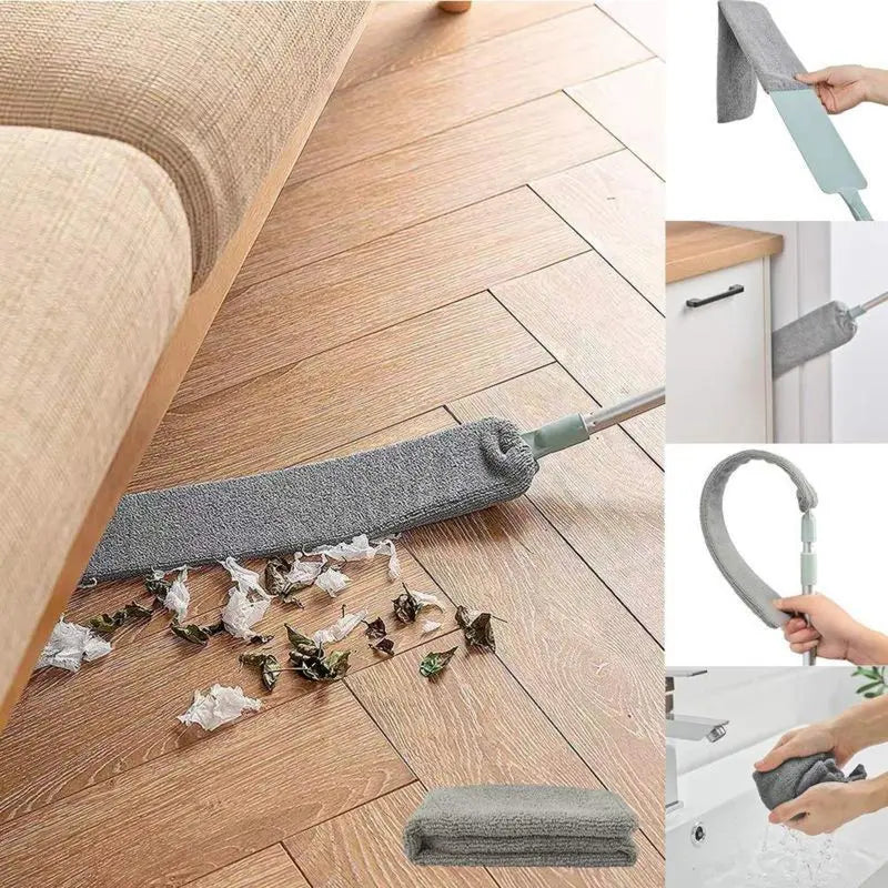 Retractable crevice dusting brush,soft bristles,comes with 2 microfiber dusting cloths,ergonomic design,multi-purpose,retractable microfiber,suitable for bedroom, kitchen, living room,outdoor use,high ceiling,cleaning supplies,duster Dryer Vent Cleaner