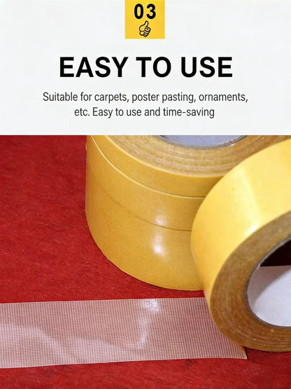 Heavy-Duty Double-Sided Duct Tape, Strong Adhesive, Waterproof, Removable, No Residue, Ideal for Carpet, Wallpaper, Home Use