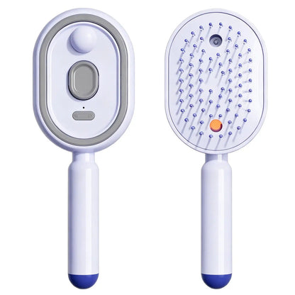 【Not straightened】Electric Spray Air Cushion Massage Comb, Self-Cleaning Anti-Tangle Hair Brush