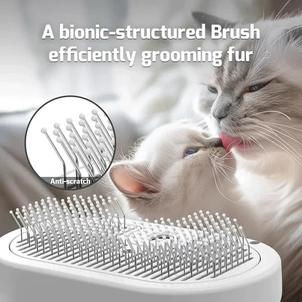3-in-1 Steam Pet Grooming Brush – Self-Cleaning, Anti-Static Mist, Bionic Anti-Scratch Pins | Dogs & Cats